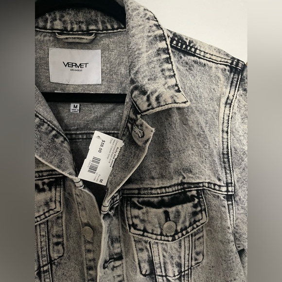 Ruby and Jenna (Vervet) Grey Jean Jacket - Picture 3 of 3